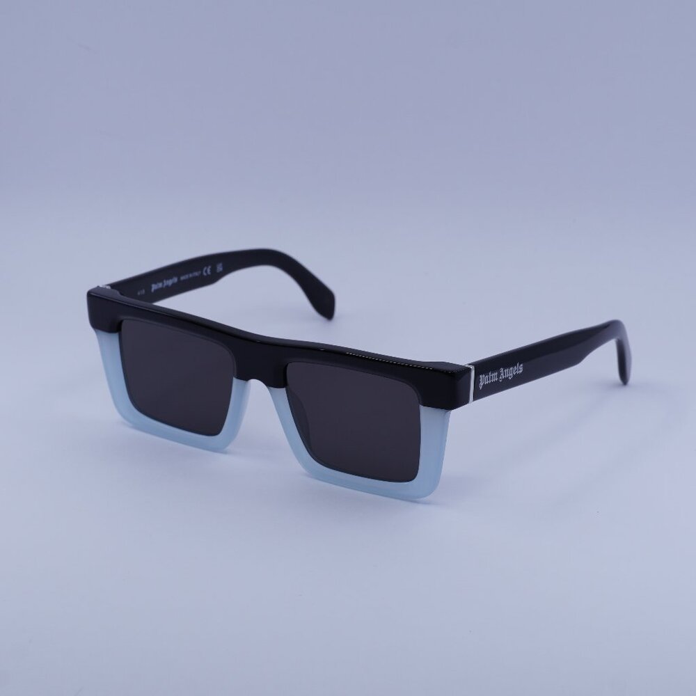 Palm Angels PERI109 NAPA 4007 Sunglasses Black/Blue Square Frame, Grey Lenses